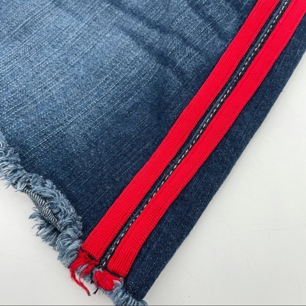 NOBO Denim Mini Skirt with Red Striped Seams - Picture 8 of 13